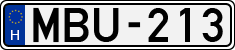 license plates of Hungary, Cars (1990)