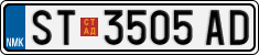 License plate of North Macedonia, Regular plates (2012)