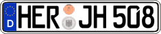 German license plate, Regular plates