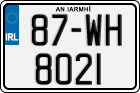 License plate of Ireland, Regular plates