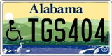 Alabama, Vehicles for disabled persons TAB123