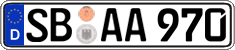German license plate, Regular plates