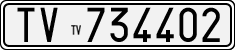 License plate of Italy, Cars (1927 year series)