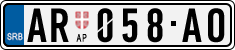 License plate of Serbia, Cars