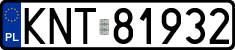 License plates of Poland, Regular car plates