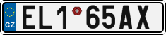 License plate of the Czech Republic, Electric vehicles