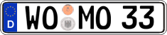 German license plate, Regular plates