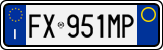 License plate of Italy, Cars (1994 year series)
