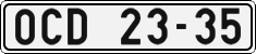 License plate of the Czech Republic, Cars (1960)
