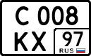 License plate Russia, Cars