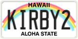 Hawaii, Vanity Plates