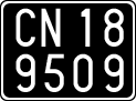 License plate of Italy, Cars (1927 year series)
