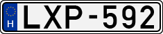 license plates of Hungary, Cars (1990)