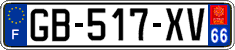 French license plate, SIV (ordinary)