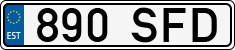 License plate of Estonia, Regular car plates