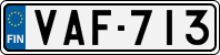 License plate of Finland, Cars