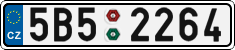 License plate of the Czech Republic, Cars (2001)