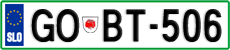 License plate of Slovenia, Cars