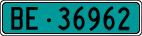 License plate of Switzerland, Agricultural vehicles (green)
