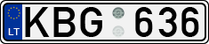 License plate of Lithuania, Cars