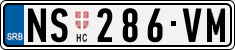 License plate of Serbia, Cars