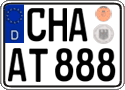 German license plate, Regular plates