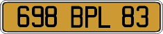 French license plate, FNI