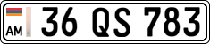 License plate of Armenia, Private owners