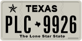 Texas, Regular plates (2012) (АBC-1234)