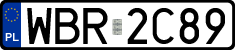 License plates of Poland, Regular car plates