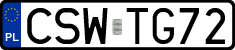 License plates of Poland, Regular car plates