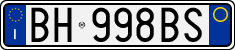 License plate of Italy, Cars (1994 year series)