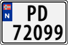 License plate of Norway, Cars