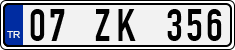 License plate of Turkey, Regular plates