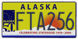 Alaska, Specialty plates (ABC123)
