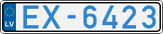 License plate of Latvia, Electric vehicles