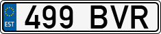 License plate of Estonia, Regular car plates