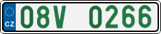 License plate of the Czech Republic, Oldtimers (2001)