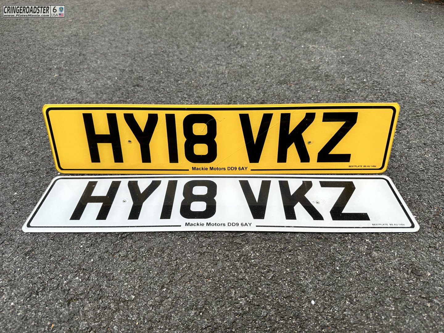 HY18VKZ, License plate without vehicle 