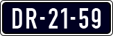 License plate of the Netherlands, Imported oldtimers (cars)