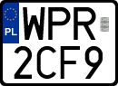 License plates of Poland, Special vehicles and motorcycles
