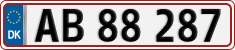 License plate of Denmark, Regular plates