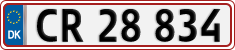 License plate of Denmark, Regular plates
