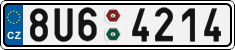 License plate of the Czech Republic, Cars (2001)
