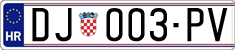 License plate of Croatia, Regular plates