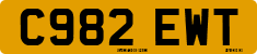 License plate of the United Kingdom, 1983 year system