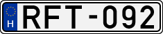 license plates of Hungary, Cars (1990)
