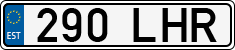 License plate of Estonia, Regular car plates