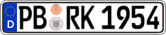 German license plate, Regular plates