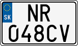License plate of Slovakia, Cars
